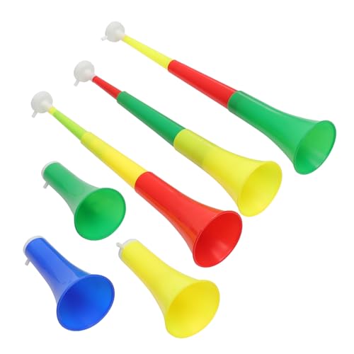 Kisangel 6 Stücke Jubel Requisiten Spiele Stadion Veranstaltungen Horn Party Blasen Fußball Fußball Noise Maker Teleskop Trompeten Trompete Kunststoff Zufällige Farbe von Kisangel