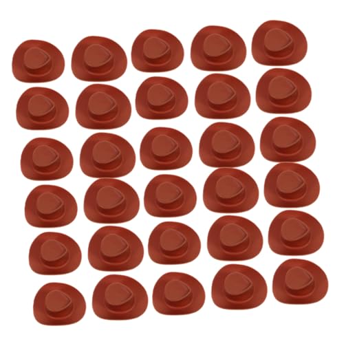 Kisangel 60 Stück Mini Cowgirl Hüte aus Filz Filzhut Mini Partyhüte Kleine Western Cowboy Caps für Puppen Basteln Dekoration und DIY Projekte Charmantes Western Design Wiederverwendbar von Kisangel