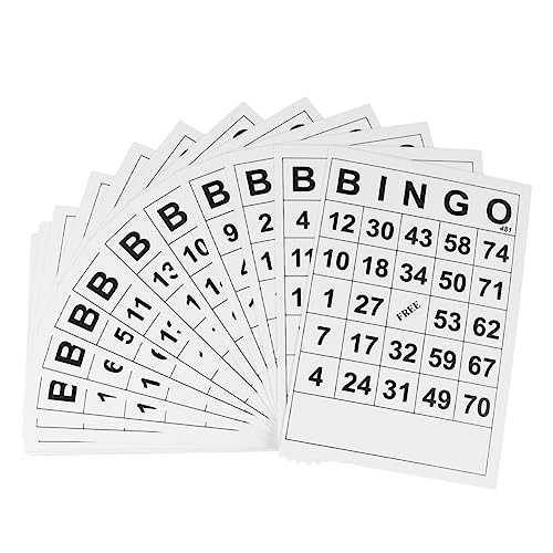 Kisangel 60 Stück Teiliges Bingo Spielkartenset aus Beschichtetem Papier Ungiftig und Langlebig Einfach für Freunde und Geeignet für Brettspiele und Intellektuelle Entwicklung von Kisangel