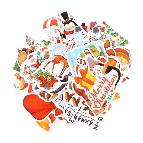 Kisangel 60 Stück Teiliges DIY Graffiti Weihnachtsaufkleber wasserdichte Sticker für Laptop Skateboard Koffer und Mehr Adorable Weihnachtsmotive für Kreative Dekoration Kisangel 60 Stück Teiliges DIY Graffiti Weihnachtsaufkleber wasserdichte Sticker für Laptop Skateboard Koffer und Mehr Adorable Weihnachtsmotive für Kreative Dekoration von Kisangel