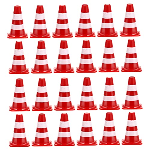 Kisangel 60 Stück Teiliges Verkehrsschilder und Leitkegel Lernspielzeug Simulation Verkehrszeichen DIY Pädagogisch Sicher Robust für Straßenverkehrserziehung und Rollenspiele von Kisangel