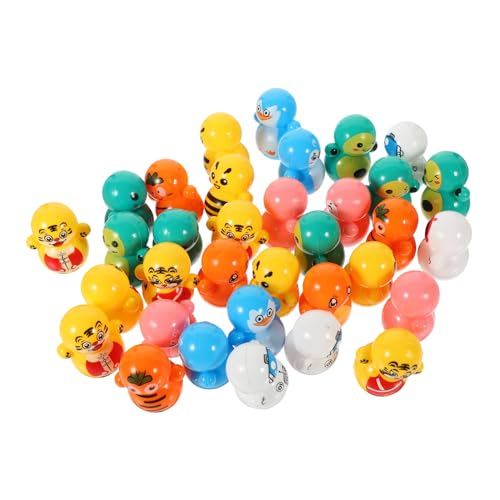 Kisangel 60 Stück Kleiner Tumbler Spielzeug Cartoon Tumbler für Kinder Tisch Dekoration Partygeschenke Zufällige Farben von Kisangel