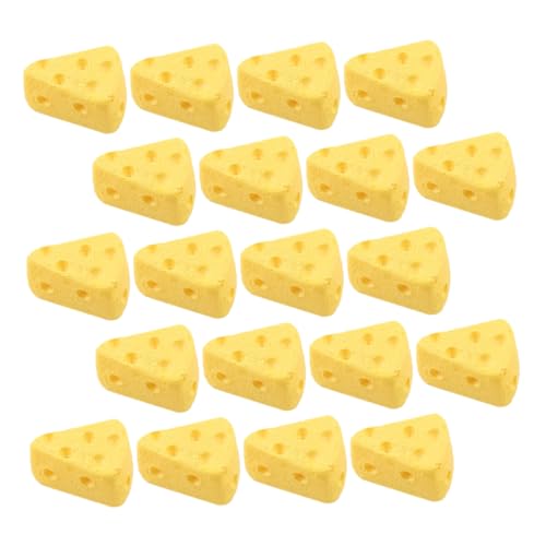 Kisangel 60pcs Mini Käse Kuchen -Figuren Faux Cheesecakes Miniatur Food Dollhouse Simulation Dreieck Käsekuchen Gefälschte Mini -Kuchen -Verzierungen von Kisangel