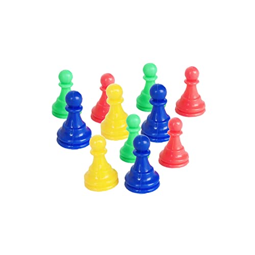 Kisangel 64 Stück 8 Plastikschachstücke Schachbrett Schachfigur Zubehör Für Brettspiele von Kisangel