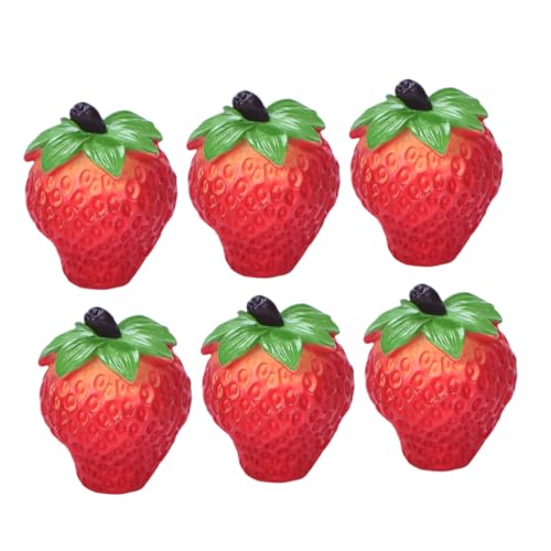 Kisangel 6Stücke Erdbeeren Künstliche Früchte Für Puppenhäuser Tischdekoration Und Foto Requisiten Realistische Mini Fruchtmodelle Sicher Für Langlebig Und Stabil Kisangel 6Stücke Erdbeeren Künstliche Früchte Für Puppenhäuser Tischdekoration Und Foto Requisiten Realistische Mini Fruchtmodelle Sicher Für Langlebig Und Stabil von Kisangel