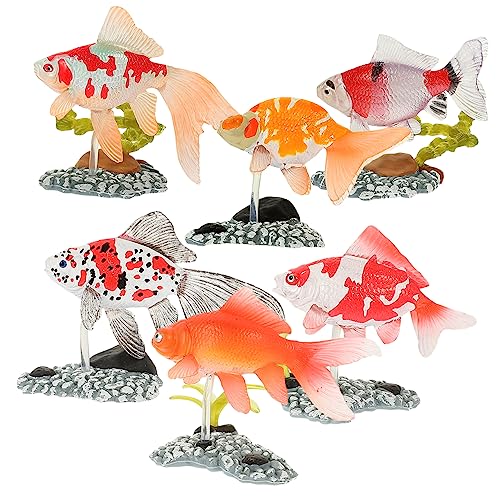 Kisangel 6Stücke Figuren Realistische Dekoration Für Kinderzimmer Und Aquarium Kompakt Und Leicht Tischdeko von Kisangel