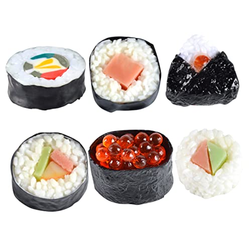 Kisangel 6Stücke Künstliches Sushi Modell Teiliges Realistisches Simulationsnahrungsmittel Hochwertige Sushi Requisiten Für Foto Und Tischdekoration Wiederverwendbar Und Langlebig Kisangel 6Stücke Künstliches Sushi Modell Teiliges Realistisches Simulationsnahrungsmittel Hochwertige Sushi Requisiten Für Foto Und Tischdekoration Wiederverwendbar Und Langlebig von Kisangel