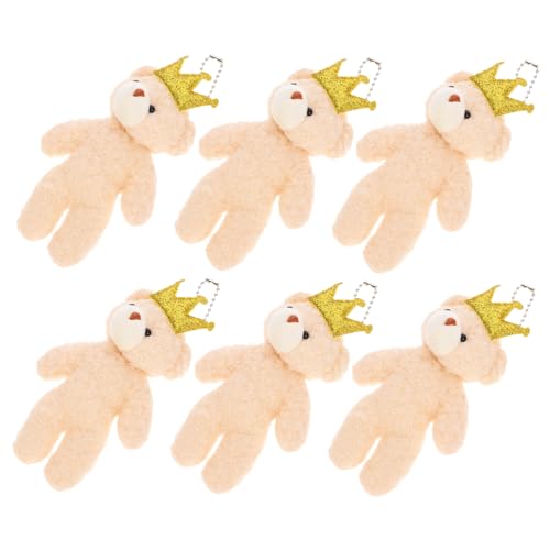 Kisangel Mini-bär- in Form Eines Kuscheltiers 6er-Pack Weiche Plüschbär- Für Handtaschen von Kisangel