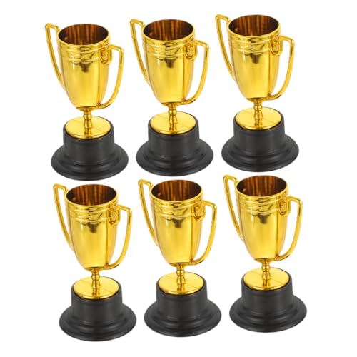 Kisangel 6Stücke Mini Trophäenbecher aus Kunststoff Persönliche Auszeichnungen für Turniere Spiele und Veranstaltungen Vielseitige Gewinnerpokale für Partys und Belohnungen von Kisangel