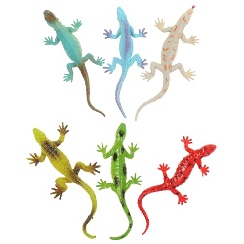 Kisangel 6Stücke Realistische Plastik Eidechsen Figuren Reptilien Für Echsenstatue Tierfigur Für Lernspiele Und Schulprojekte von Kisangel
