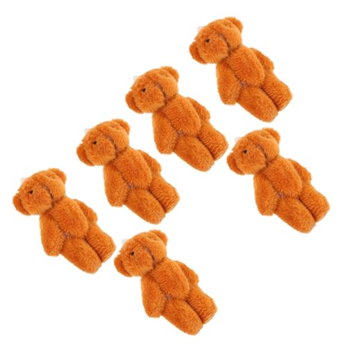 Kisangel 6Stücke Schlüsselanhänger Flauschige Puppen Anhänger Für Taschen Dekorative Hängedekoration Lange Braune Für Partys Und Feiertage von Kisangel