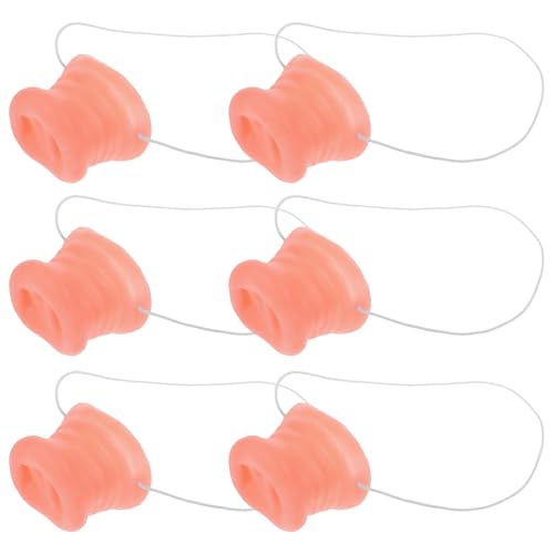 Kisangel 6Stücke Schweinenasen aus Halloween Kostümzubehör Cosplay Tiernase für Partys Langlebig und Komfortabel für Karneval und Kostümpartys von Kisangel