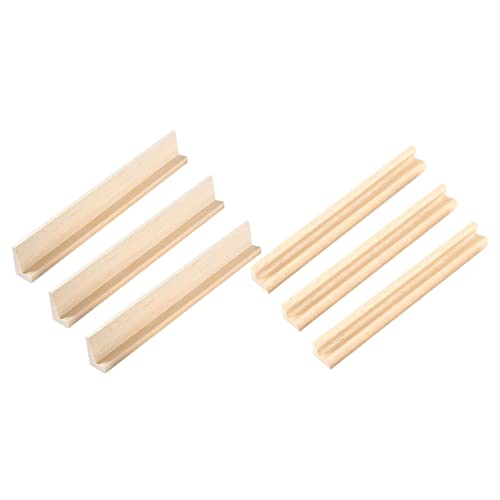 Kisangel 6Stücke Teiliges Holz Domino Für DIY Projekte Wiederverwendbare Tischhalter Für Dominosteine Für Kreative Spiele Und Organisation von Kisangel