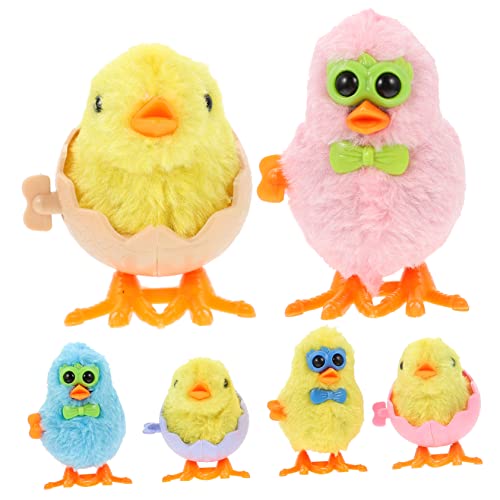 Kisangel 6Stücke Teiliges Wind Up Hühnchen Lustige Aufziehspielzeuge für Ostern als Party Gefälligkeit und Geburtstagsgeschenk für Farben und Kinderfreundliches Design von Kisangel