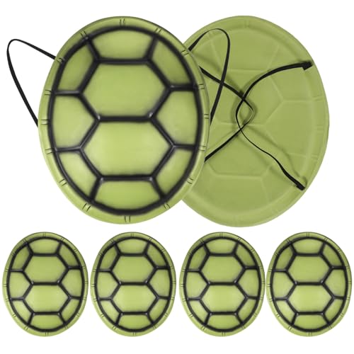 Kisangel 6er Set Halloween Kostüm Schildkrötenpanzer, Schildkrötenpanzer Requisiten, 43,9 x 34,9 x 7 cm, Cosplay Zubehör für Partys, Karneval, Verkleidungen von Kisangel