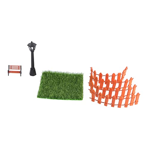 Kisangel 7 Stück Mini-Parkstuhl-Modell miniaturzaun gartenfigur gartendeko Figuren gartenaccessoires Mini - Dekoration Rasen klein Miniatur-Parkstuhlmodell Mini Gartenstuhl Holz Green von Kisangel