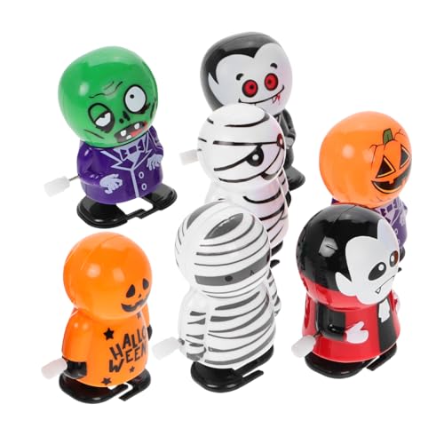 Kisangel 7 Stück Teiliges Halloween Aufziehspielzeug Lustige Gruselige Figuren für Energieeffizient Batteriefrei für Halloween Dekoration und Partys von Kisangel