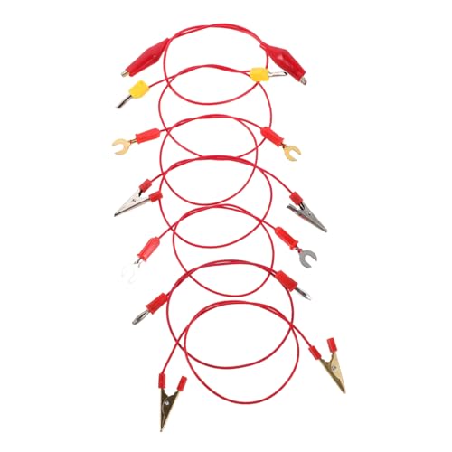 Kisangel 7 Stück Teiliges Messleitungen Bananenstecker und Isolierten Krokodilklemmen Vielseitige Elektrische Prüfleitungen für Physik Labor und Schüler experimente Stabile und von Kisangel
