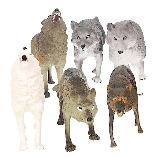 Kisangel 7 Stück Wildtiermodell Tierfigur Miniaturfiguren Kleine Figuren Minifiguren Miniaturmodell Miniaturen Für Mini-tiermodelle Mini -Figur Abs von Kisangel