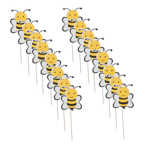 Kisangel 72 Stück Teiliges Bee Cupcake Toppers Niedliche Honigbienen Party Picks aus Leichte Praktische Kuchenstecker für Kindergeburtstag Babyparty und Festliche Kuchen Dekoration Kisangel 72 Stück Teiliges Bee Cupcake Toppers Niedliche Honigbienen Party Picks aus Leichte Praktische Kuchenstecker für Kindergeburtstag Babyparty und Festliche Kuchen Dekoration von Kisangel