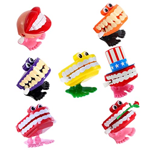 Kisangel 7Stücke Aufziehspielzeug Für Zahnförmiges Design Tragbares Für Spielzimmer Zufälliger Stil Für Partys Und Kreative Spiele von Kisangel