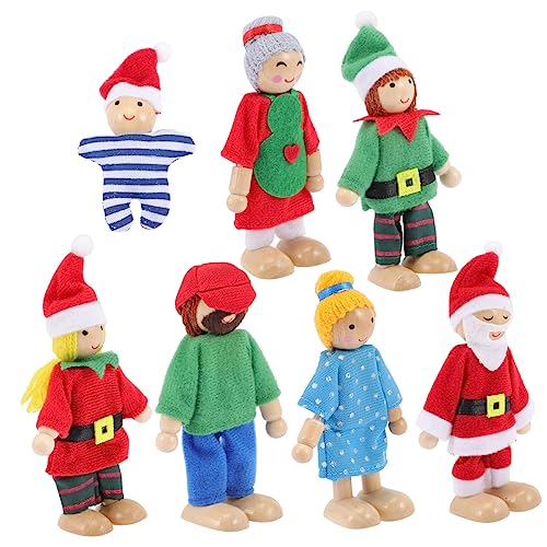 Kisangel 7Stücke Holz Familienpuppen Teilig Bewegliche Mini Puppen Für Kreatives Für Fantasie Und Sozialen Fähigkeiten Sicher Und Kindgerecht Kisangel 7Stücke Holz Familienpuppen Teilig Bewegliche Mini Puppen Für Kreatives Für Fantasie Und Sozialen Fähigkeiten Sicher Und Kindgerecht von Kisangel