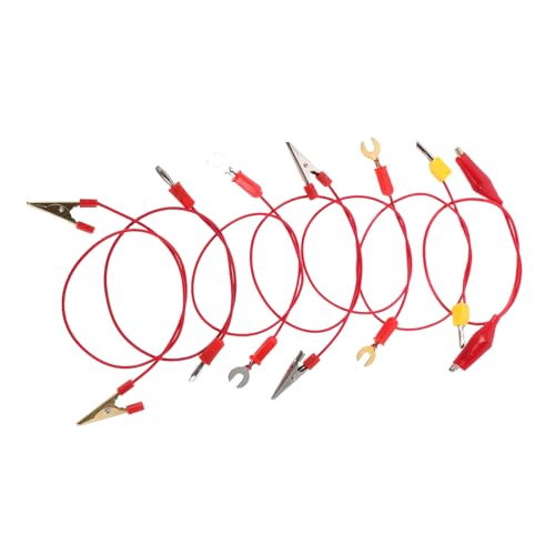 Kisangel 7Stücke Teiliges Elektrischer Prüfleitungen mit Krokodilklemmen und Bananensteckern für Experimente und Lernspielzeug im Physikunterricht Zuverlässige für Schaltungen Kisangel 7Stücke Teiliges Elektrischer Prüfleitungen mit Krokodilklemmen und Bananensteckern für Experimente und Lernspielzeug im Physikunterricht Zuverlässige für Schaltungen von Kisangel