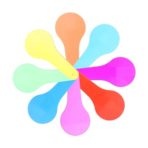 Kisangel 8 Blatt Teiliges Farbige Durchscheinende Farbfolien aus Sicherem Acryl für Schüler Farbmischung Farbkorrektur und Optische Experimente im Unterricht Glatte Kanten Leuchtende von Kisangel
