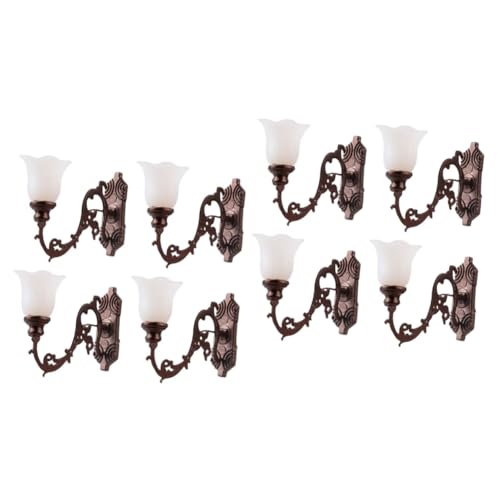 Kisangel 8 Stck. Miniatur Wandlampe Pack Sandtisch Wandbeleuchtung Dekorative LED Leuchte für Mikrolandschaften und Puppenhäuser Warmgelbes Licht Antikbronze Finish Kisangel 8 Stck. Miniatur Wandlampe Pack Sandtisch Wandbeleuchtung Dekorative LED Leuchte für Mikrolandschaften und Puppenhäuser Warmgelbes Licht Antikbronze Finish von Kisangel