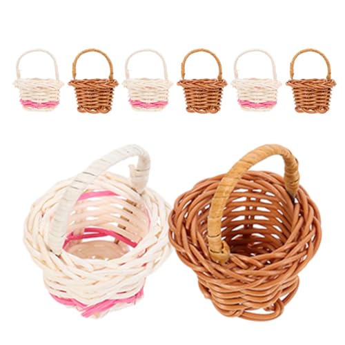 Kisangel 8 Stück Einkaufskorb Aus Rattan Dekorativer Korb Sackleinen Geflochtene Körbe Zur Aufbewahrung Körbe Für Mädchen Gewebte Blumen Weidenkorb Korb Für Mädchen Bambus Kisangel 8 Stück Einkaufskorb Aus Rattan Dekorativer Korb Sackleinen Geflochtene Körbe Zur Aufbewahrung Körbe Für Mädchen Gewebte Blumen Weidenkorb Korb Für Mädchen Bambus von Kisangel