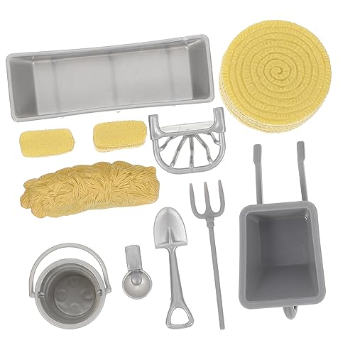 Kisangel 8 Stück Farmwerkzeuge Kinderspielzeug Bauernhofspielzeug Kindertierspielzeug Simulationsspielzeug Mini -Werkzeuge Für Mini-Farm-Requisiten Plastik von Kisangel