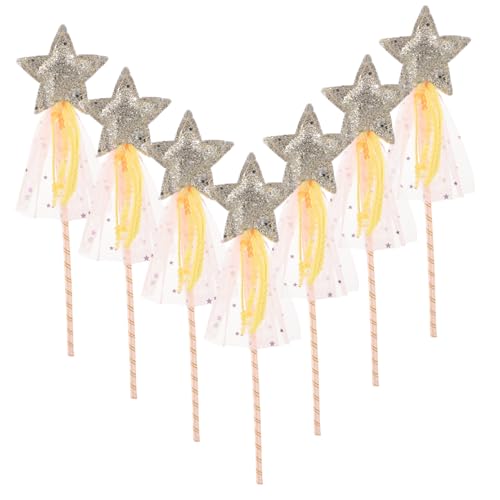 Kisangel 8 Stück Glitzernde Feenstäbe mit Pailletten für Kostümpartys Rollenspiele und Kreative Fantasie von Kisangel