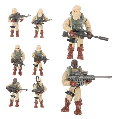 Kisangel 8 Stück Militärbauten Soldat Mini -Person Figur Winzige Soldatenmodelle Kleine Soldatenmodelle Sandtisch Miniaturmenschen Miniaturpersonen Figuren Menschen Figur Mini-Leute Plastik von Kisangel