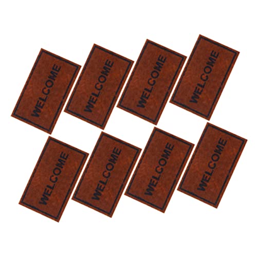 Kisangel 8 Stück Puppenhaus Matte Teppich Zubehör Willkommen Miniatur Klein Puppenhausmöbel Winzig Puppenhauslieferungen Mini-hausschmuck Puppenhausmatte Mikrolandschaftsmodelle Brown Vlies Kisangel 8 Stück Puppenhaus Matte Teppich Zubehör Willkommen Miniatur Klein Puppenhausmöbel Winzig Puppenhauslieferungen Mini-hausschmuck Puppenhausmatte Mikrolandschaftsmodelle Brown Vlies von Kisangel