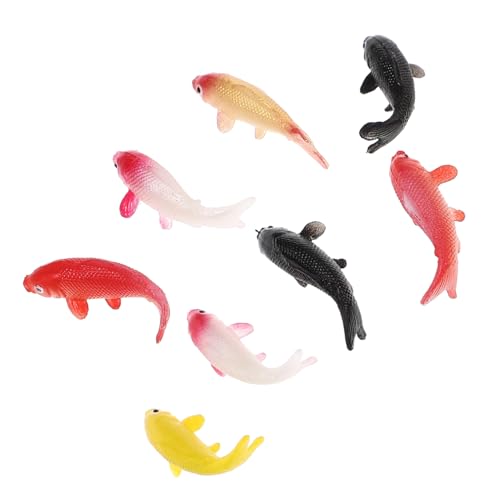 Kisangel 8 Stück Puppenhaus-Modell Puppenhaus Miniaturen Aquarium Minifisch Mini-karpfenfischfigur Puppenhaus- -Figur Goldfischspielzeug Puppenstubenfisch Plastik von Kisangel