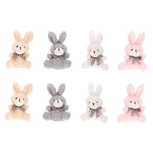 Kisangel 8 Stück Süße Teilige Kaninchen Schlüsselanhänger aus Plüsch Farbhübsche Mini Bunny Anhänger mit Schleifen für Taschen Deko für Ostern und Kisangel 8 Stück Süße Teilige Kaninchen Schlüsselanhänger aus Plüsch Farbhübsche Mini Bunny Anhänger mit Schleifen für Taschen Deko für Ostern und von Kisangel