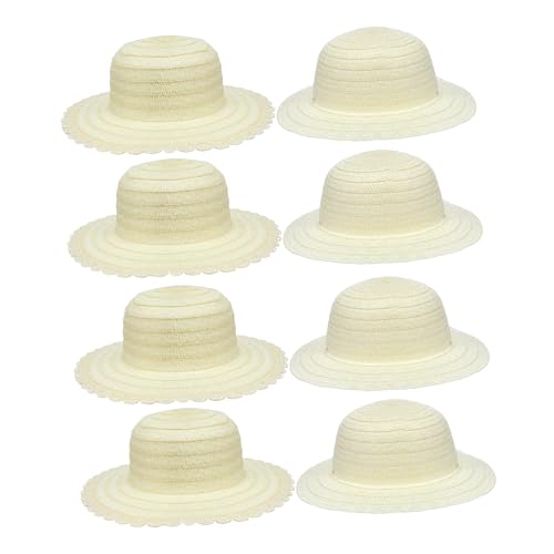 Kisangel 8 Stück Teiliges DIY Strohhüte zum Malen Leere Sonnenhüte für Kreative Bastelprojekte für Partys und Aktivitäten Fördert die Fantasie und von Kisangel
