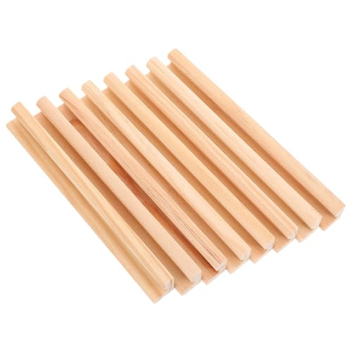 Kisangel 8 Stück Teiliges Domino Halter aus Stabilem Naturholz Schräg Designte Ablage für Domino Spielsteine Leichtes Langlebiges Zubehör für Bequemes Spiel und Präsentation von Kisangel