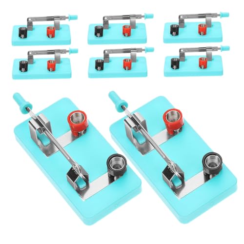 Kisangel 8 Stück Teiliges Einpoliger Messerschalter für Physikunterricht Robuster Single Pole Knife Switch Kleiner Schalter für Elektronische Experimente Kompatibel mit Laborgeräten für von Kisangel