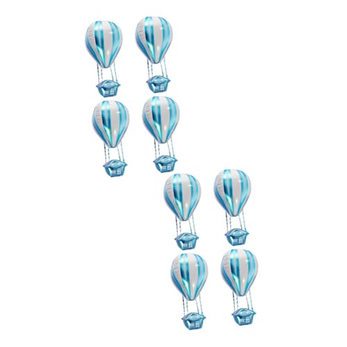 Kisangel 8 Stück Teiliges Heißluftballon Aluminiumfolie Ballon Bunte Kindergeburtstagsdeko Langlebige Partydekoration Luftdichte Folienballons Geeignet für Foto Shootings und Festlichkeiten von Kisangel