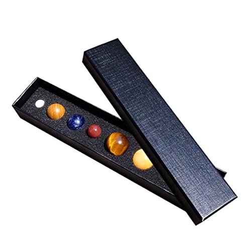 Kisangel 8 Stück Teiliges Kleine Runde Planeten aus Dekoratives Sonnensystem für Schreibtisch Natürliches Mineral Farbenfrohe Desktop Dekoration Geschenkidee für Weltraumfans von Kisangel