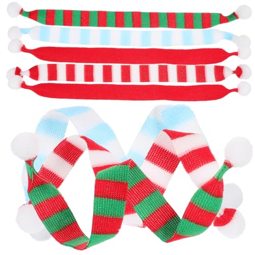 Kisangel 8 Stück Teiliges Mini Weihnachts Schal Gestrickte Farbige Mini Schals als Festliche Party Deko Handliche DIY Dekoration für Weinflaschen und Puppen Weihnachtliche Tischdeko Kisangel 8 Stück Teiliges Mini Weihnachts Schal Gestrickte Farbige Mini Schals als Festliche Party Deko Handliche DIY Dekoration für Weinflaschen und Puppen Weihnachtliche Tischdeko von Kisangel