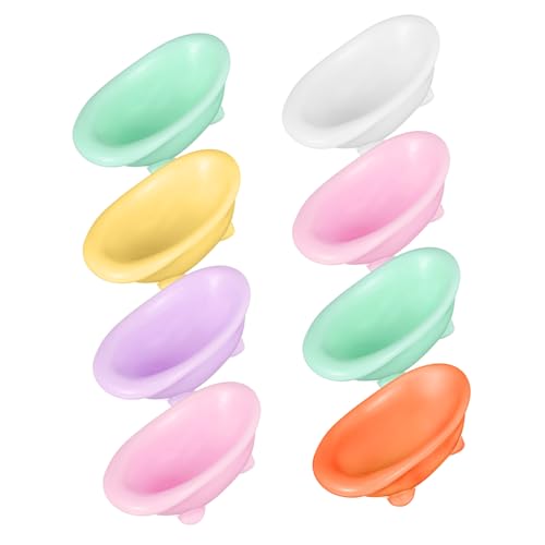 Kisangel 8 Stück Teiliges Miniatur Badewannen aus Farbigem Resin Stabile Puppenhaus Badezimmer Deko Detailreiche Mini Badewannen Figuren für Mikrolandschaft und Sammelobjekte Kisangel 8 Stück Teiliges Miniatur Badewannen aus Farbigem Resin Stabile Puppenhaus Badezimmer Deko Detailreiche Mini Badewannen Figuren für Mikrolandschaft und Sammelobjekte von Kisangel
