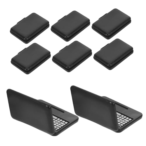 Kisangel 8 Stück Teiliges Miniatur-Notebook Puppenhäuser Faltbare Spiel-laptops für Realistische Mini-Computer Fördert Frühe Technikkompetenz Kreativität und Fantasievolles Rollenspiel von Kisangel