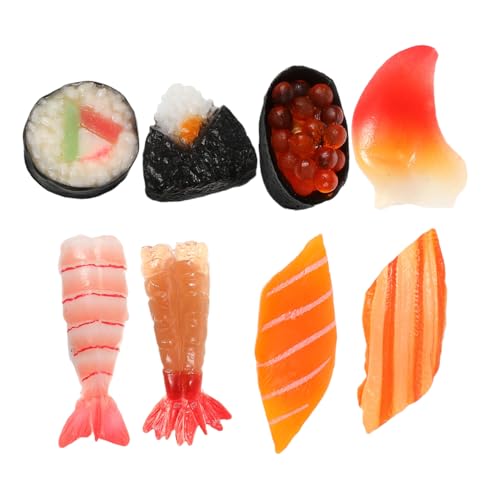 Kisangel 8 Stück Teiliges Sushi Künstliche Japanische Onigiri Modelle Realistische Dekoration Für Zuhause Büro Restaurant Schaufensterdisplay Kleine Food Requisiten von Kisangel