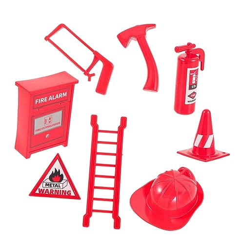 Kisangel 8 Teiliges Set Mit Feuerlöschzubehör Für Puppenhäuser Kleine Feuerlöscher Puppenhaus Feuerwehrspielzeug Spielfeuerlöscher Für Zuhause Puppenhaus Ornamente Roter von Kisangel
