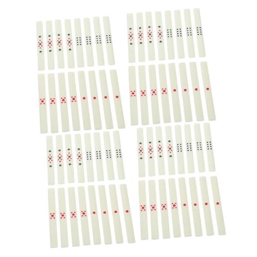 Kisangel 88 Stück Chip-Stick chinesische brettspiele Mahjongg-Zubehör Mahjong-Kartenspiel Chinesische Mahjong-Wertung Plastik Beige von Kisangel