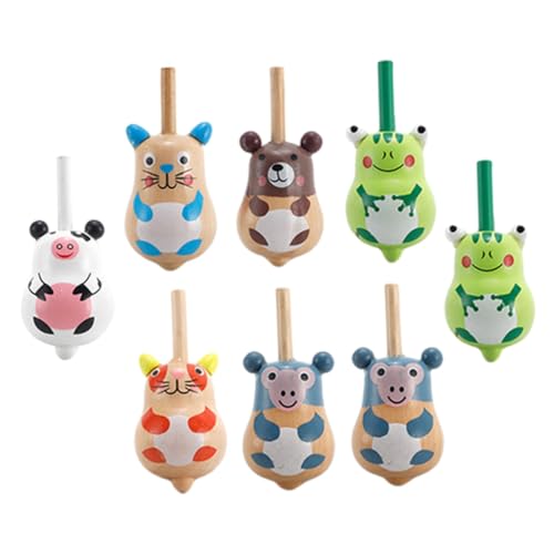 Kisangel 8Stücke Holz Kreiselspielzeug Für Traditionelle Verschleißfeste Tier Im Gemischten Design Und Spaß Holzspielzeug Für Kleine Kisangel 8Stücke Holz Kreiselspielzeug Für Traditionelle Verschleißfeste Tier Im Gemischten Design Und Spaß Holzspielzeug Für Kleine von Kisangel