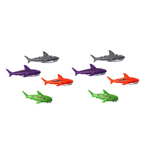 Kisangel 8Stücke Tauchbojen Kinderspielzeug für Strand Umweltfreundliches Material Tauchspielzeug zur Verbesserung der Schwimmfähigkeiten Süßes Haifischdesign von Kisangel