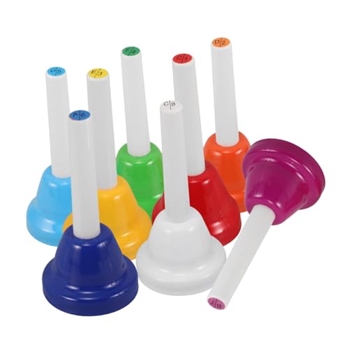 Kisangel 8Stücke Teiliges Handglocken Set für Diatonische Metallglocken mit Noten Sicheres und Langlebiges Musikspielzeug zur Musikalischer Fähigkeiten im Unterricht für Feste Kisangel 8Stücke Teiliges Handglocken Set für Diatonische Metallglocken mit Noten Sicheres und Langlebiges Musikspielzeug zur Musikalischer Fähigkeiten im Unterricht für Feste von Kisangel
